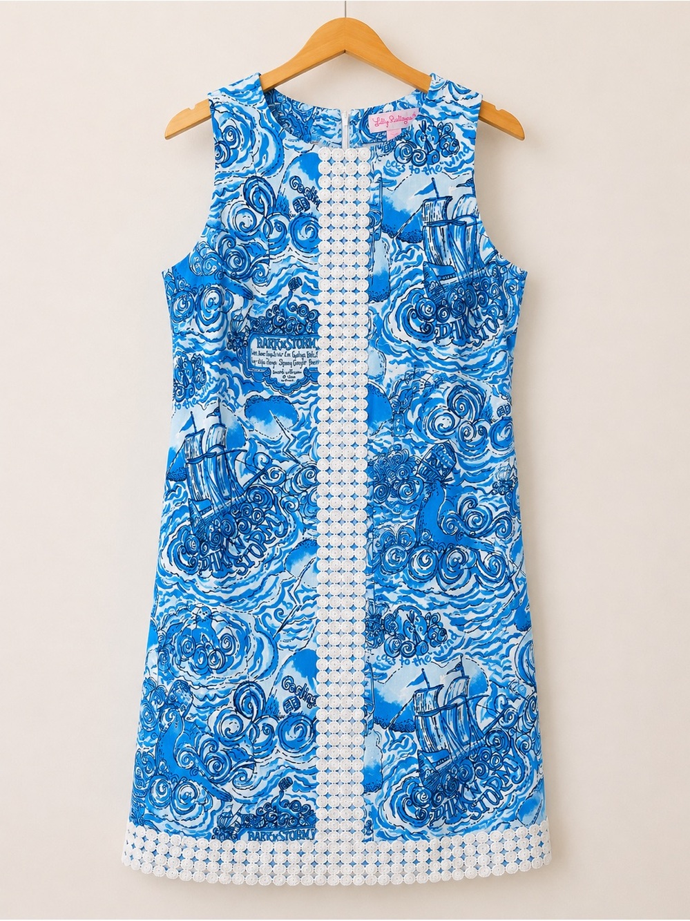 HOLY GRAIL!!! Lilly Pulitzer Dark & Stormy Sleeveless Midi Dress with White Trim